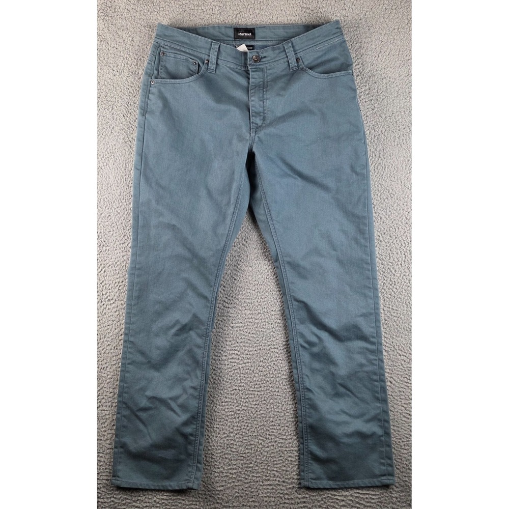 Marmot Morrison Jeans Mens 34 (34x32) Blue Straight 5 Pocket Gorpcore Utility‎